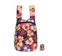 YWPCOIUYB Watercolor Pansy Flowers, Foldable Storage Backpack Unisex Sackpack Sport Gym Bag Casual Daypack