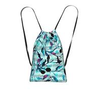 YWPCOIUYB Watercolour Music Branches Leaves, Drawstring Sackpack Unisex String Bag Sport Gym Bag Casual Daypack Foldable Drawstring Backpack