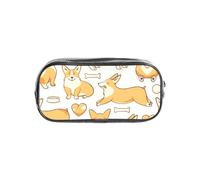YWPCOIUYB Welsh Corgi, Transparent Pencil Case Portable PVC Pen Pouch Stationery Bag for School Office