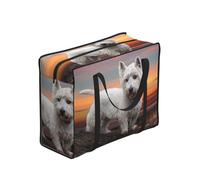 YWPCOIUYB West Highland White Terrier Dogs Mountains White,Large Capacity Storage Bag Portable Shopping Bags Reusable Foldable Grocery Bags