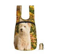YWPCOIUYB Westie Autumn West Highland White Terrier Dogs, Foldable Storage Backpack Unisex Sackpack Sport Gym Bag Casual Daypack
