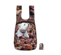 YWPCOIUYB Westie Bokeh West Highland White Terrier Dogs, Foldable Storage Backpack Unisex Sackpack Sport Gym Bag Casual Daypack