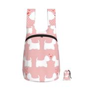 YWPCOIUYB Westie Dogs Pattern, Foldable Storage Backpack Unisex Sackpack Sport Gym Bag Casual Daypack
