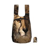 YWPCOIUYB White Cheetah Printed, Foldable Storage Backpack Unisex Sackpack Sport Gym Bag Casual Daypack