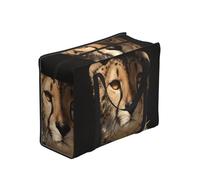 YWPCOIUYB White Cheetah Printed,Large Capacity Storage Bag Portable Shopping Bags Reusable Foldable Grocery Bags