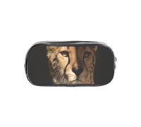 YWPCOIUYB White Cheetah Printed, Transparent Pencil Case Portable PVC Pen Pouch Stationery Bag for School Office
