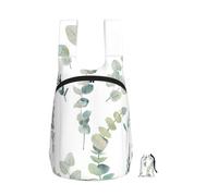 YWPCOIUYB White Natural Greenery Twig Printed, Foldable Storage Backpack Unisex Sackpack Sport Gym Bag Casual Daypack