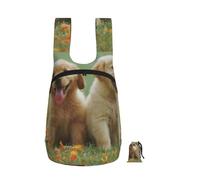 YWPCOIUYB Yellow Labrador Retriever Puppies, Foldable Storage Backpack Unisex Sackpack Sport Gym Bag Casual Daypack