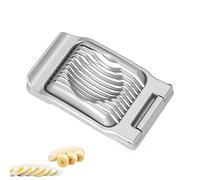YWPYMX Aluminum Alloy Egg Slicer, Heavy Duty Multifunction Egg Cutter with Stainless Steel Wires, Tomato Strawberry Mushroom Fruit Vegetable Slicer for Home Use Silver