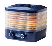 YWPYMX Food Dehydrator Machine with 5 Removable Trays 360 Degree Airflow Adjustable Temperature and Digital Timer for Drying Fruits Meat Vegetables Herbs Blue