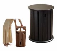 YWPYMX Stackable Stools Set of 4 Assembled, Multi-Function Dining Stool Nesting Tables, Stacking End Tables Nightstand Vanity Stools for Kitchen, Living Room, Bedroom, Iron Material Black