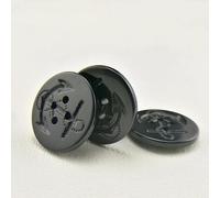 YWQHS 20pcs 15-30MM Black Anchor Resin Button 4 Holes Overcoat Buttons Sewing Decorative Buttons Flatback For Crafting, Sewing, Handmade Project