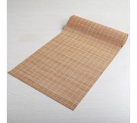 YWQHS 30 * 50-210cm Bamboo Table Runner With Fabric Border Dining Table Placemat Washable Non-Slip Table Runner For Kitchen Home Decoration