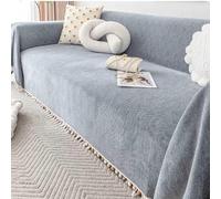 YWQJL Large Throw for Sofas - Extra Large Blanket for 4 Seater Settees, Dark Gray (180x360CM)