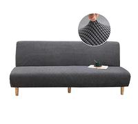 YWQJL Sofa Covers 2 Seater No Arms,2/3 Seater Elastic Sofa Bed Cover Polyester Spandex Stretch Futon Slipcover Protector Full Folding Couch Sofa Shield fits Sofa Bed without Armrests,B-M(155-185cm)