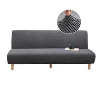 YWQJL Sofa Covers 2 Seater No Arms,2/3 Seater Elastic Sofa Bed Cover Polyester Spandex Stretch Futon Slipcover Protector Full Folding Couch Sofa Shield fits Sofa Bed without Armrests,B-S(120-150cm)