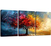 YWQQ Canvas Wall Art, Modern Tree Of Life Prints | 3-Piece Modern Abstract Canvas Pictures for Living Room, Bedroom, Hallway, Kitchen or Office, 30x40cm