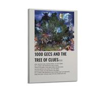 YWROLERYRY 1000 Gecs And The Tree of Clues Posters Aesthetic Wall Art Canvas Vintage Poster Decorative Painting Living Room Bed Room Decor24x36inch(60x90cm) Frame-style