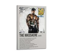 YWROLERYRY 50 Cent The Massacre Posters Aesthetic Wall Art Canvas Vintage Poster Decorative Painting Living Room Bed Room Decor08x12inch(20x30cm) Frame-style
