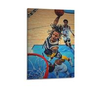 YWROLERYRY Jamel Morant Posters Aesthetic Wall Art Canvas Vintage Poster Decorative Painting Living Room Bed Room Decor16x24inch(40x60cm) Frame-style