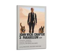 YWROLERYRY John Wick Chapter 3 Posters Aesthetic Wall Art Canvas Vintage Poster Decorative Painting Living Room Bed Room Decor16x24inch(40x60cm) Frame-style