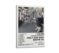 YWROLERYRY Vampire Weekend Album Only God Was Above Us Posters Aesthetic Wall Art Canvas Vintage Poster Decorative Painting Living Room Bed Room Decor12x18inch(30x45cm) Frame-style