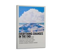 YWROLERYRY Vistas Everything Changes in The End Posters Aesthetic Wall Art Canvas Vintage Poster Decorative Painting Living Room Bed Room Decor12x18inch(30x45cm) Frame-style
