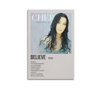 YWRRWQBER Believe by Cher Posters Aesthetic Wall Art Canvas Decor Vintage Poster Decorative Painting for Living Room Bed Room 12x18inch(30x45cm) Unframe-style
