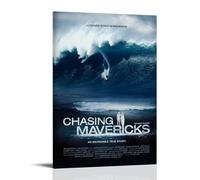 YWRRWQBER Chasing Mavericks Posters Aesthetic Wall Art Canvas Decor Vintage Poster Decorative Painting for Living Room Bed Room 08x12inch(20x30cm) Frame-style