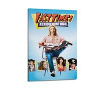 YWRRWQBER Fast Times at Ridgemont High Posters Aesthetic Wall Art Canvas Decor Vintage Poster Decorative Painting for Living Room Bed Room 12x18inch(30x45cm) Frame-style