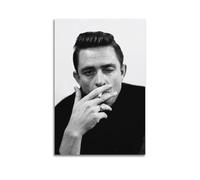 YWRRWQBER Johnny Cash Smoking Posters Aesthetic Wall Art Canvas Decor Vintage Poster Decorative Painting for Living Room Bed Room 08x12inch(20x30cm) Unframe-style