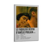 YWRRWQBER Le Fabuleux Destin D'Amélie Poulain Posters Aesthetic Wall Art Canvas Decor Vintage Poster Decorative Painting for Living Room Bed Room 16x24inch(40x60cm) Frame-style