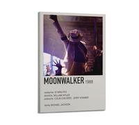 YWRRWQBER Moonwalker Posters Aesthetic Wall Art Canvas Decor Vintage Poster Decorative Painting for Living Room Bed Room 24x36inch(60x90cm) Frame-style