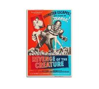YWRRWQBER Revenge of The Creature Posters Aesthetic Wall Art Canvas Decor Vintage Poster Decorative Painting for Living Room Bed Room 20x30inch(50x75cm) Unframe-style