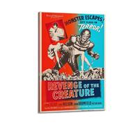 YWRRWQBER Revenge of The Creature Posters Aesthetic Wall Art Canvas Decor Vintage Poster Decorative Painting for Living Room Bed Room 20x30inch(50x75cm) Frame-style