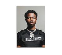 YWRRWQBER Roddy Ricch Posters Aesthetic Wall Art Canvas Decor Vintage Poster Decorative Painting for Living Room Bed Room 24x36inch(60x90cm) Unframe-style