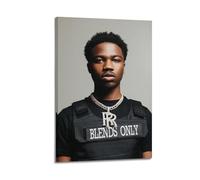 YWRRWQBER Roddy Ricch Posters Aesthetic Wall Art Canvas Decor Vintage Poster Decorative Painting for Living Room Bed Room 20x30inch(50x75cm) Frame-style