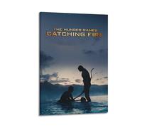 YWRRWQBER The Hunger Games Catching Fire Posters Aesthetic Wall Art Canvas Decor Vintage Poster Decorative Painting for Living Room Bed Room 08x12inch(20x30cm) Frame-style
