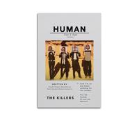 YWRRWQBER The Killers - Human Posters Aesthetic Wall Art Canvas Decor Vintage Poster Decorative Painting for Living Room Bed Room 08x12inch(20x30cm) Unframe-style