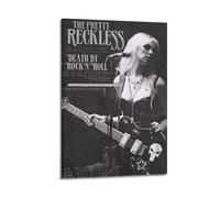 YWRRWQBER The Pretty Reckless Death by Rock And Roll Album Posters Aesthetic Wall Art Canvas Decor Vintage Poster Decorative Painting for Living Room Bed Room 20x30inch(50x75cm) Frame-style