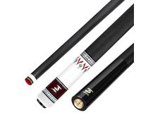 YWRU Carbon Fibre Pool Cue19-21oz, 58” 2 Piece Professional Rainbow Tip Snooker Cue Stick Aviation Grade Carbon Fibre,10.5mm 11.8mm 12.5mm Tip(Size:12.5MM,Color:White)