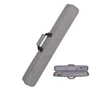 YWRU Pool Cue Case, 87CM Snooker Cue Case Holds 1 Butts And 2 Shafts And Extension Billiard Cue Bag With Adjustable Shoulder Straps (Not For 3/4 Cues)(Color:Grey)