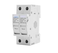 YWRWUPMGK 2P Parallel DC Fuse Holder 10 * 38mm High Voltage Solar PV 1100V TOPV-30 Base Photovoltaic Protection Protector 1Pcs(Without)