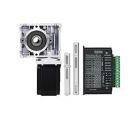 YWRWUPMGK RV030 Worm Gearbox Right Angle Worm Gear Reducer 90 Degree Gearbox Nema 23 Stepper Motor Reducer Kit NRV030 Double Shaft(Speed Ratio 20 To 1,3NM-S OUT S)