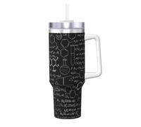YWSOTRE Abstract Science Chemistry,40OZ Ice Bully Cup with Handle Stainless Steel Mug Water Bottle