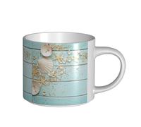 YWSOTRE Beach Shell Sea Starfish, Large-Capacity Ceramics Mug Tea Cup Coffee Mugs Ceramic Cup 450 ml