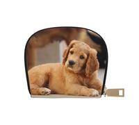 YWSOTRE Cocker Spaniel Puppy Small Spaniel Dogs Pets, Pu Leather Shell Card Bag Stylish Credit Card Holder Wallet Card Case