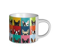 YWSOTRE Colorful Boston Terrier Print, Large-Capacity Ceramics Mug Tea Cup Coffee Mugs Ceramic Cup 450 ml