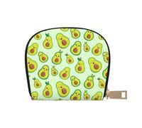 YWSOTRE Cute Avocado Printed, Pu Leather Shell Card Bag Stylish Credit Card Holder Wallet Card Case