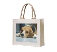 YWSOTRE Cute Beagle Dog Lies On Floor,Tote Bag Canvas Bag Shopping Handbag Grocery Bags, Multipurpose Shoulder Bags